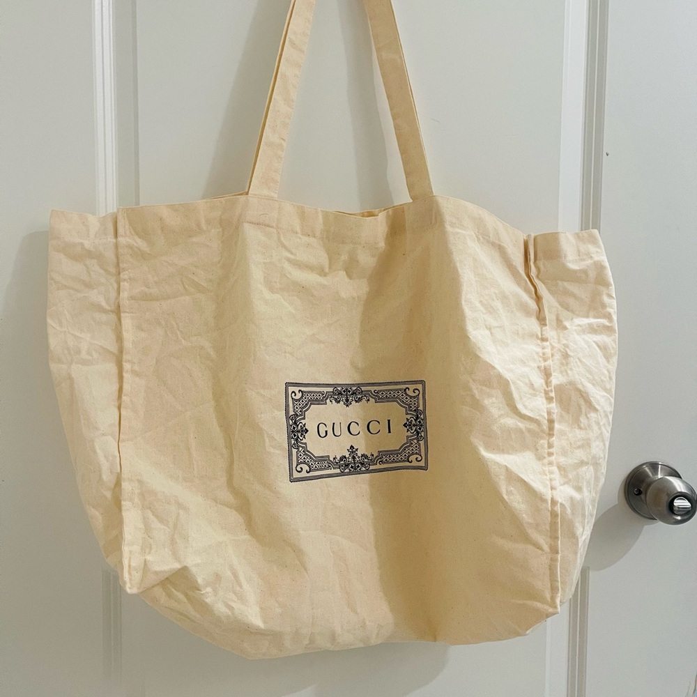 NWOT Gucci Large Cotton Reusable Shopping Bag.